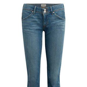 Like New Hudson Collin Midrise Bootcut Crop Jeans in Nita Wash